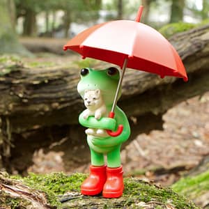 可愛い子犬かと思ったら絶滅したはずのニホンオオカミで保護することにしたカエル